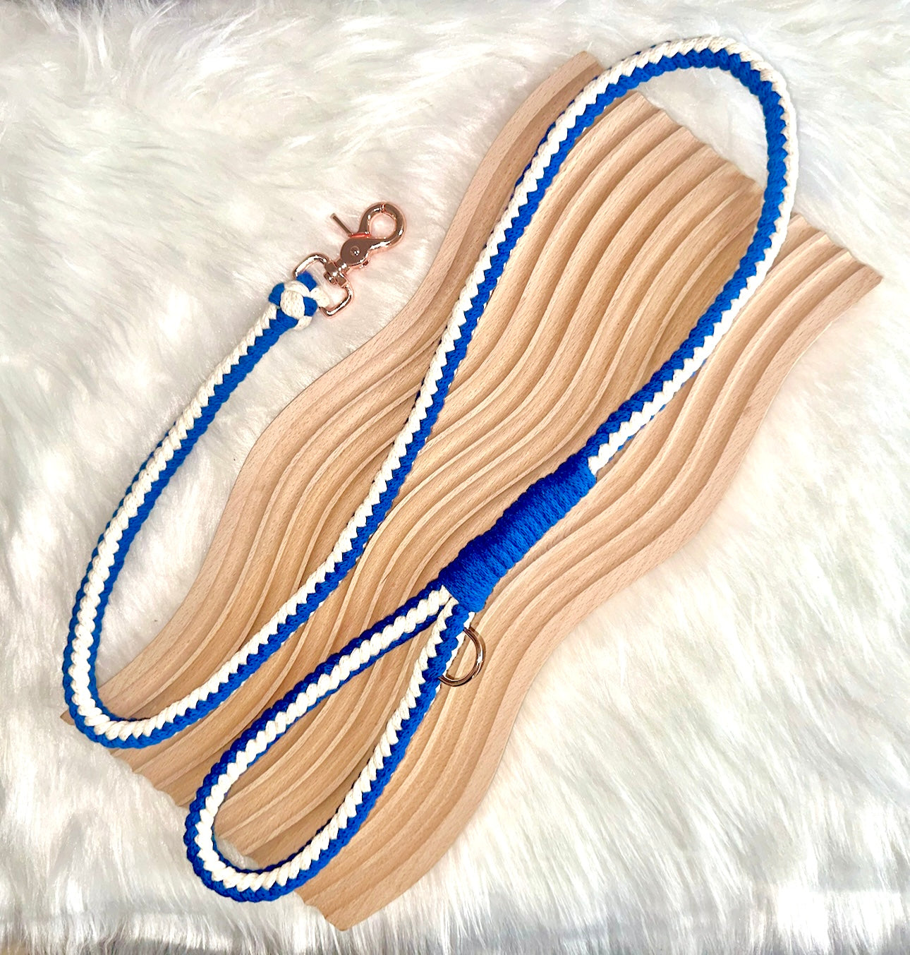 Sapphire Blue Herringbone Leash